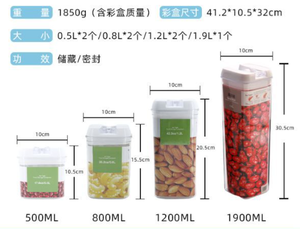 Ensemble <span class=keywords><strong>de</strong></span> récipients hermétiques pour le stockage des aliments Étiquettes <span class=keywords><strong>de</strong></span> cuisine en plastique transparent Boîte vide Ensemble <span class=keywords><strong>de</strong></span> stockage des aliments étanche <span class=keywords><strong>Organisation</strong></span> du garde-manger - Product Image 5