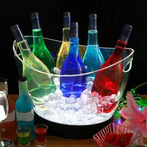 Seau <span class=keywords><strong>à</strong></span> glace Yuanbao durable et incassable, 4L/8L/12L, en plastique transparent, pour bar et restaurant - Product Image 1