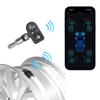 OEM ODM BLE TPMS dengan 4 Sensor Internal 116 Psi Monitor Tekanan Ban Mobil Satu Paket Kustomisasi Struktur PCB, Perangkat Lunak, dan Cetakan