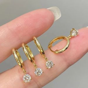 Xinfly 18K Gold Natural Diamond <b>Hoop</b> Earrings Sparkling for Women Ideal for Daily Formal Wear 2025 Gift - Product Image 1