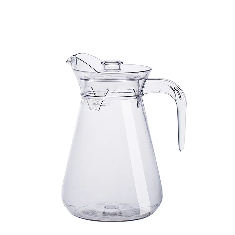 Pichet à thé en verre transparent de 1500ml Pichet à jus en plastique servant des boissons Buffet Pichet à eau