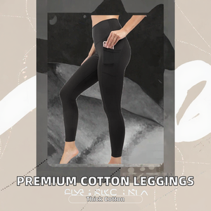 Professional 2026 Customized Hot Selling Women <b>High</b> 100% Cotton Seamless Breathable Premium Summer <b>Thick</b> Streetwear <b>Leggings</b> - Product Image 2