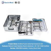 CE ISO Vétérinaire l Ensemble d'instruments chirurgicaux orthopédiques médicaux pour la fixation des fractures osseuses des animaux domestiques Kit de chirurgie pour petits animaux