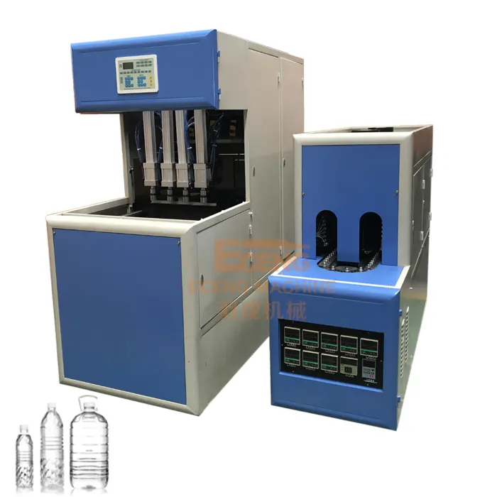 Nice Quality Low Investment Semi Automatic Bottle Blowing Machine Eceng YC-2L-4 4 Cavity For 350ml Mini Plastic Bottle