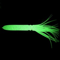 Leurre souple phosphorescent en forme de calmar, appât artificiel réaliste pour la pêche en mer, leurre de traîne sans hameçons pour poissons d'eau salée