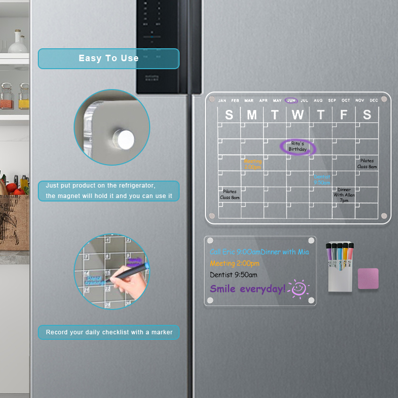 마그네틱 냉동고 화이트 보드 냉장고 화이트 보드 냉장고 아크릴 캘린더