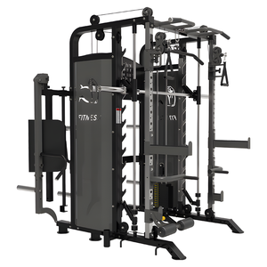 Smith Power Rack Home Gym con Cable Crossover, Leg Press e Doppio Pile di Pesi - Attrezzatura <span class=keywords><strong>per</strong></span> Allenamento Fitness - Product Image 2