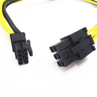 Kabel Ekstensi Catu Daya Mining EPS12V 2 Arah 8 Pin ke 6 Pin 18AWG CPU ATX Pabrik