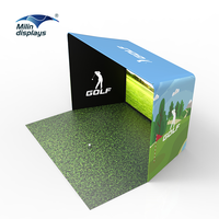 Enceinte de Simulateur de Golf AR Intérieur avec Projection Interactive et Écran de Jeu de Golf