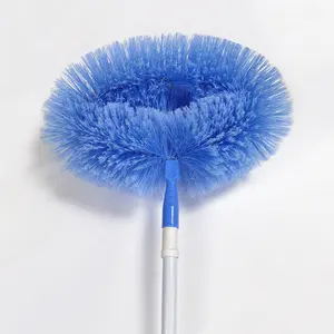 Heavy Duty Ceiling Fan Corner Cobweb Brush Duster Cleaner Cleaning Tool Extension Pole for High Ceiling Spider Web Cleaning