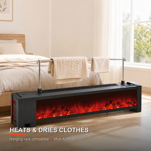 2200W Electric Fireplace Heater 97cm Baseboard Heater PTC <b>Fan</b> Heater Freestanding Infrared Stove <b>with</b> 3D Realistic Flame - Product Image 2