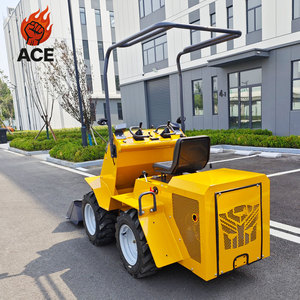 Miễn phí vận chuyển 1 tấn mini loader Ghế loại mini Skid chỉ đạo Bộ nạp 4 ổ bánh xe Skid chỉ đạo Bộ nạp với 4 trong 1 xô - Product Image 2