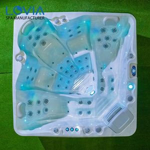 Garden Luxury Relax Bañera de hidromasaje Spa 5 personas Bañera de hidromasaje al aire libre Whirlpool y bañera con música - Product Image 3