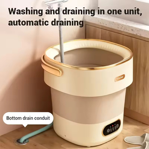 13L Mini Automatic Washing Machine, Foldable Underwear, Children's Baby, Pet Clothes, <b>Socks</b> With Rotary Dryer Plastic Housing Mi - Product Image 5