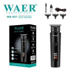 Cortadora de Pelo Inalámbrica Profesional WAER WA-937, Cuchilla de Acero Inoxidable, Recargable por USB, Uso Doméstico para Afeitar Barba y Cabello - Product Image 1