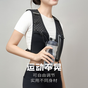 กระเป๋าเป้สะพายหลัง Breath Plus Hydration Vest น้ำหนักเบา สำหรับกีฬากลางแจ้ง ใส่ขวดน้ำได้ เหมาะสำหรับทุกเพศ ใช้สำหรับเดินป่า ปั่นจักรยาน และกิจกรรมกลางแจ้งอื่นๆ - Product Image 3
