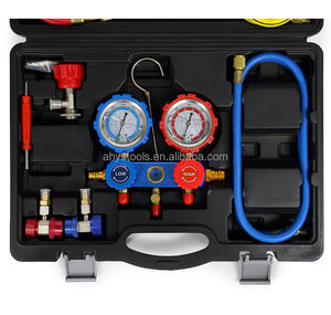 Manifold Refrigeração Manômetro para Ar Condicionado <span class=keywords><strong>Ac</strong></span> Ferramentas Com Visão Vidro Ferramentas Automotivas - Product Image 1