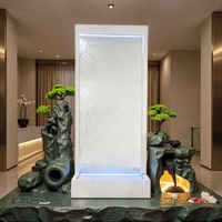 Fontaine murale en cascade en acier inoxydable et verre trempé sur mesure, décoration intérieure/extérieure, design moderne, mur d'eau apaisant
