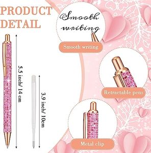 قلم حبر جاف معدني مزين بالماس بتصميم أنيق للترويج، متوفر بالجملة من المصنع - Product Image 2