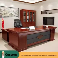 Ensemble de bureau et chaise de direction en gros, bureau debout moderne en MDF, mobilier commercial direct usine
