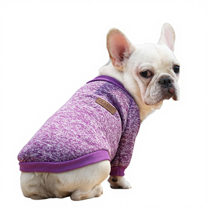 Sweater Rajut Poliester Musim Dingin Terbaru, Hoodie Berbulu dengan Kantong Hewan Peliharaan, Pakaian Anjing Bulu Lembut Custom, Mantel Hoodie Lucu - Product Image 6