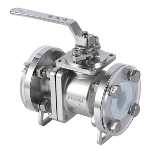 Vanne à bille de haute qualité anti-corrosion SCS13 + FEP/<span class=keywords><strong>PFA</strong></span>/PTFE avec bride, vanne à bille doublée de fluor - Product Image 3
