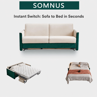 Canapé-lit convertible moderne en tissu pliable et extensible avec structure métallique pour salon, mobilier multifonctionnel pour la maison