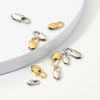 Accessoires de bijoux en acier inoxydable fermoir mousqueton poli ne perd pas la couleur fermoir carré queue de bracelet