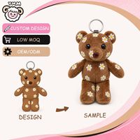 Gantungan Kunci Boneka Beruang Daisy Custom, Mainan Bunga Lucu Isi Kapas PP Super Lembut, Penghilang Stres Pernikahan, OEM ODM MOQ Rendah