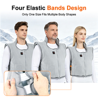 Gilet chauffant électrique USB en polaire douce pour le cou, les épaules et le dos, idéal pour l'hiver