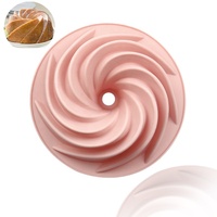 Moule à gâteau en silicone à vortex unique, petit format, résistant aux hautes températures, pour cuisson, grand moule à pain de 6 pouces, échantillon gratuit d'usine 1356