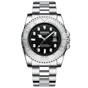 Montre de sport pour homme en acier inoxydable or rose, nouvelle collection, étanche 30M, lumineuse, de luxe, à quartz, pour affaires, vente en gros - Product Image 4