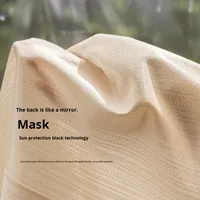 Voilage moderne haut de gamme en mousseline de ballon, couleur crème, effet miroir, translucide, non transparent, pour fenêtre, écran de fenêtre, cantonnière de salon