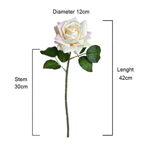 Cao cấp mềm màu vàng duy nhất Tăng kết cấu thực tế hoa giả 42cm cho cửa hàng hoa, đám cưới, nhà, cắm hoa, hàng ngày - Product Image 3