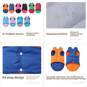 Abrigo Impermeable de Doble Cara para Perro, Grueso y Cálido, para Otoño e Invierno, a Prueba de Frío, para Perros Pequeños y Medianos, Edición Navideña - Product Image 4