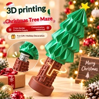 Boîte cadeau labyrinthe de Noël personnalisée en PLA imprimée en 3D, jouet de rangement de Noël et cachette à monnaie