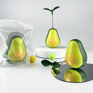 Juguete interactivo para gatos con forma de aguacate, dispensador de golosinas, tamaño mediano, color verde aguacate - Product Image 2