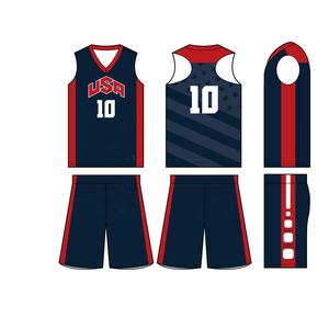 Maillots de basket-ball personnalisés par sublimation - Tenues de sport respirantes grande taille pour l'été |   Ensembles de match de club antibactériens à séchage rapide - Product Image 3