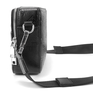 Men PU <b>Leather</b> Crossbody <b>Bag</b> <b>Small</b> Shoulder <b>Bag</b> Casual Messenger <b>Bag</b> Phone <b>Bag</b> With Adjustable Strap For Daily Use - Product Image 2