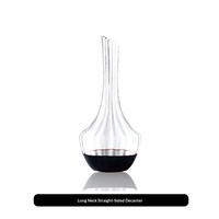 Carafe à vin en verre cristal haut de gamme, style européen, créative, à col long, avec prisme cascade rapide et bords droits, 1000 ml