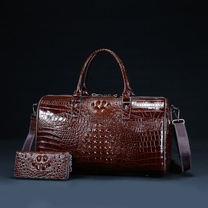 Nouvel ensemble de sacs de <span class=keywords><strong>voyage</strong></span> de luxe en cuir de vache véritable pour <span class=keywords><strong>homme</strong></span>, grande capacité, <span class=keywords><strong>sac</strong></span> à bandoulière portable de marque - Product Image 2