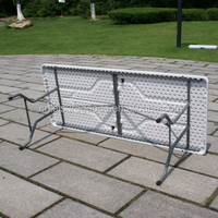 Tennis de Table pliante en plastique blanc, rectangulaire, en Hdpe, blanc, pour Restaurant, pour restauration, événement, mariage, 6 pieds