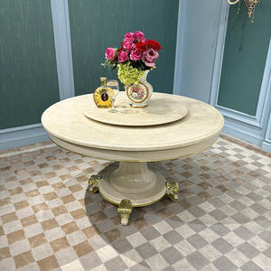 <span class=keywords><strong>Table</strong></span> et chaises <span class=keywords><strong>de</strong></span> salle à manger solides <span class=keywords><strong>de</strong></span> style français, <span class=keywords><strong>table</strong></span> ronde <span class=keywords><strong>en</strong></span> marbre <span class=keywords><strong>de</strong></span> style palais europé<span class=keywords><strong>en</strong></span> avec plateau tournant - Product Image 3