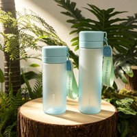 Bouteille d'eau YEKEA en Tritan dégradé sablé 600ml/760ml sans BPA, étanche, écologique, résistante à l'ébullition, pour la gym, l'extérieur, adultes
