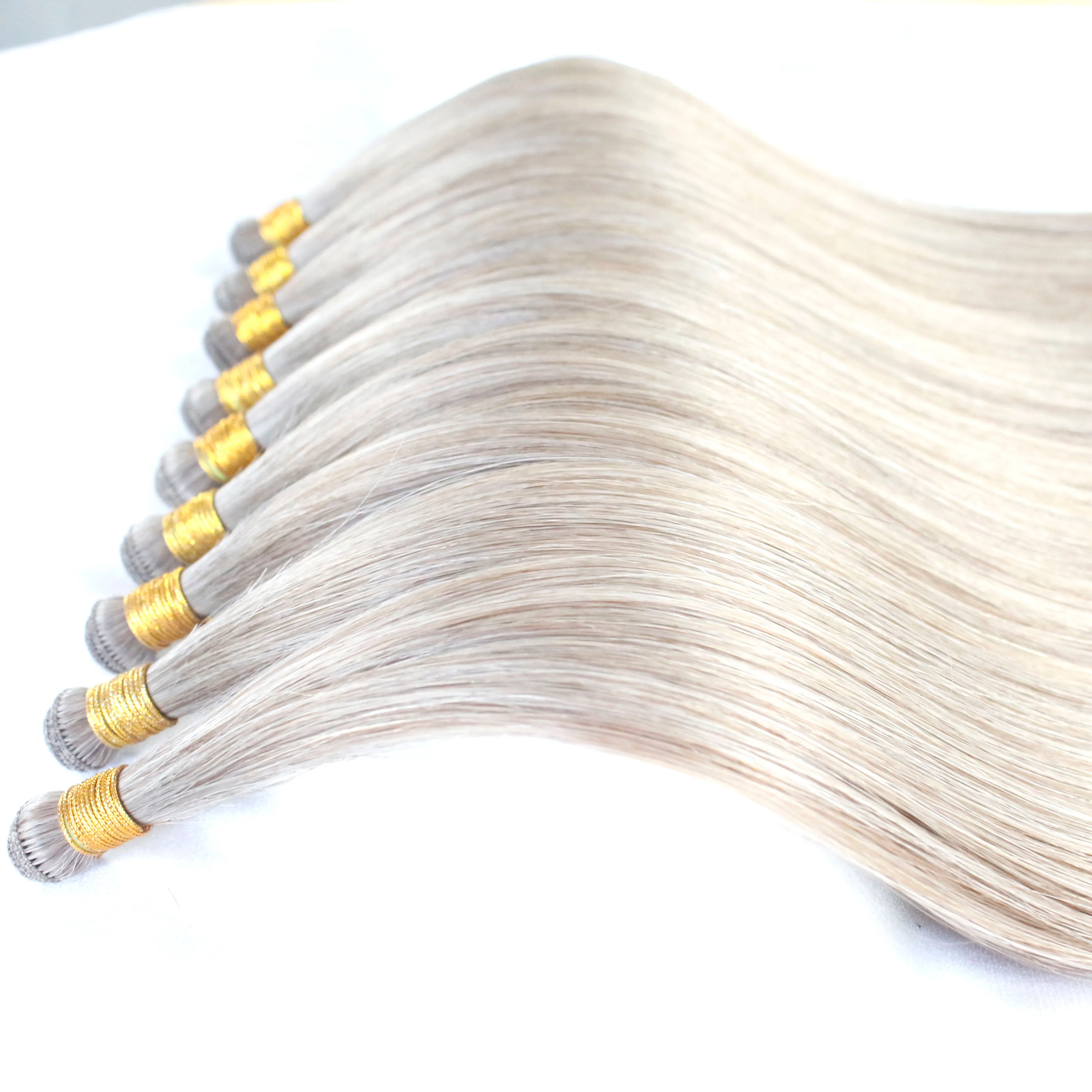 China Supplier Virgin Hand Tied Weft Hair Extensions 100% Remy Human Hair