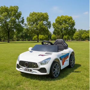 Voiture électrique pour enfants à quatre roues avec télécommande en plastique pour garçons et filles, design à double porte, voitures à monter - Product Image 2