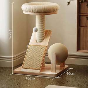 Kinghon Arbre à chat avec boule en sisal, griffoir et jouet, en sisal durable pour chats d'intérieur et plaisir du ronronnement - Product Image 5