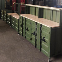 Bureau d'accueil mobile en fer forgé de style américain, design vintage créatif vieilli, pour salon de beauté commercial