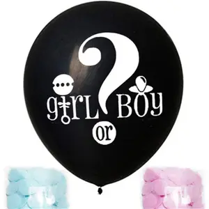 36 Inch Black Gender Reveal Balloon He Or She Birthday Party Baby Birthday Baby Shower Balloon Decoration