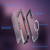 Étui de téléphone étanche IP68 pour utilisation sous-marine avec 17 boutons de commande pour caméra, protection robuste contre les chutes et la poussière, anneau magnétique et cordon
